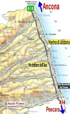 Cartina della Provincia di Ascoli Piceno